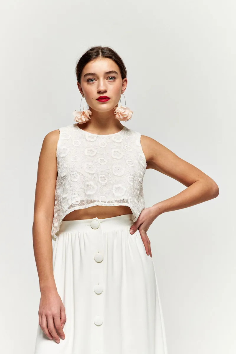 Outlet Maison Guillemette JUPE ZELIE - COLLECTION BLANCHE