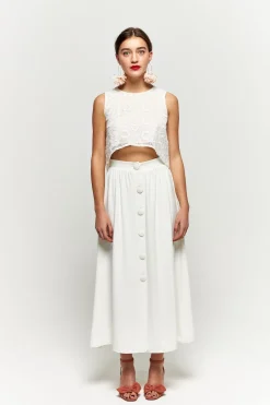 Outlet Maison Guillemette JUPE ZELIE - COLLECTION BLANCHE