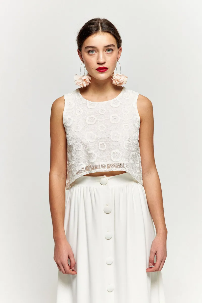 Outlet Maison Guillemette JUPE ZELIE - COLLECTION BLANCHE