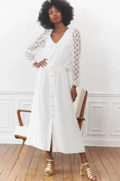 Outlet Maison Guillemette JUPE ZELIE - COLLECTION BLANCHE