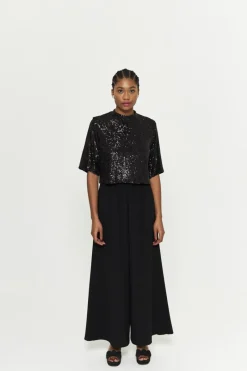 Cheap Maison Guillemette PANTALON ARLETTE NOIR - LES EMBLEMATIQUES