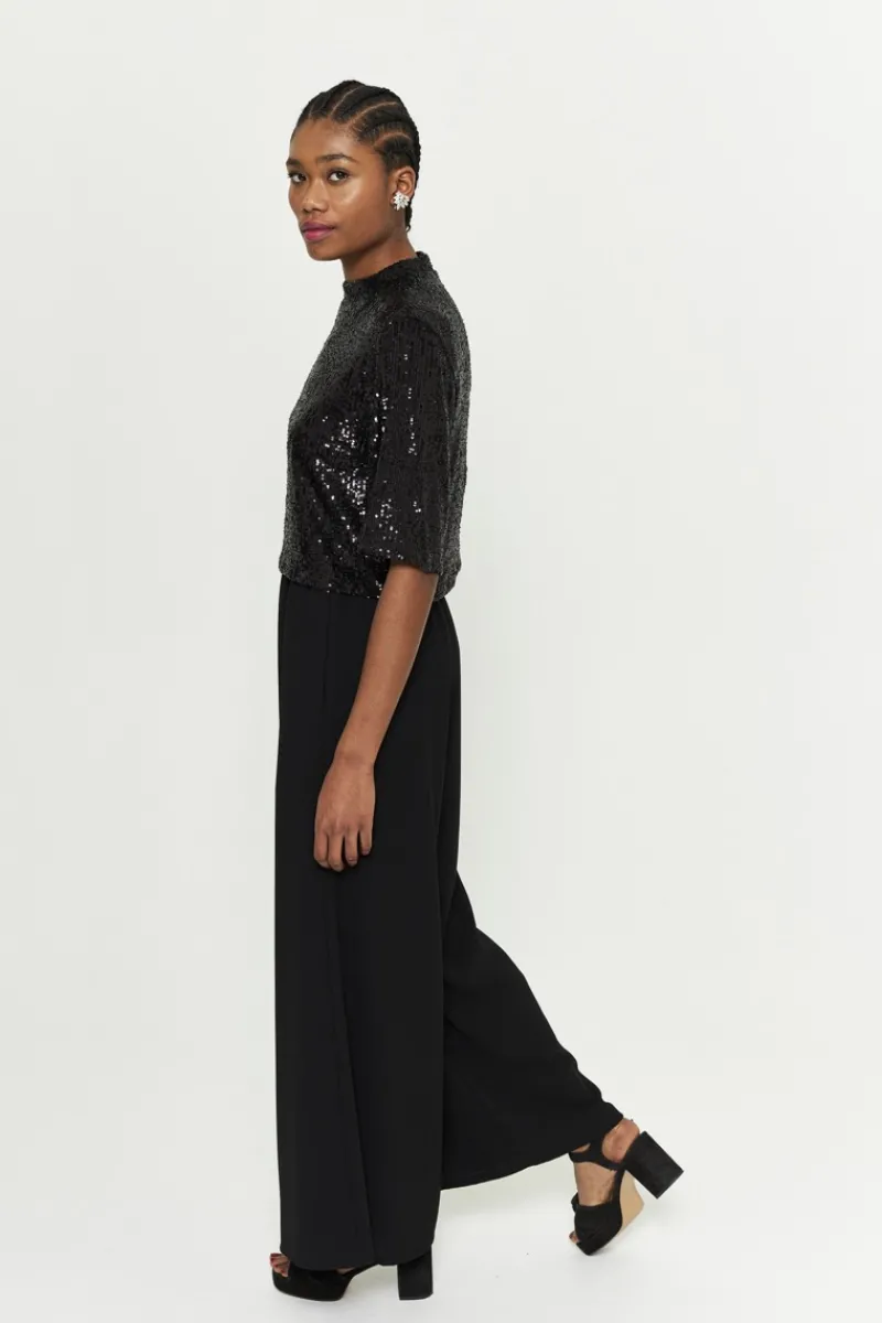 Cheap Maison Guillemette PANTALON ARLETTE NOIR - LES EMBLEMATIQUES