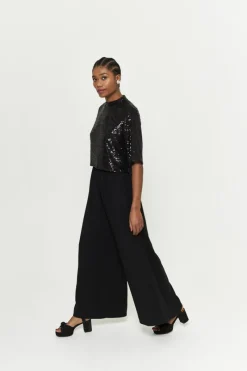 Cheap Maison Guillemette PANTALON ARLETTE NOIR - LES EMBLEMATIQUES