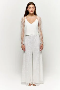 Best Sale Maison Guillemette PANTALON GISÈLE - COLLECTION BLANCHE