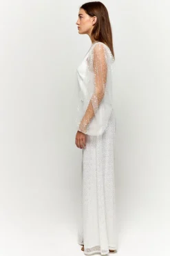 Best Sale Maison Guillemette PANTALON GISÈLE - COLLECTION BLANCHE