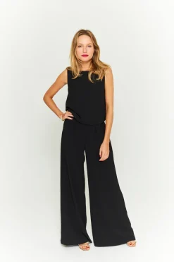 Cheap Maison Guillemette PANTALON GUSTAVE NOIR - LES EMBLEMATIQUES