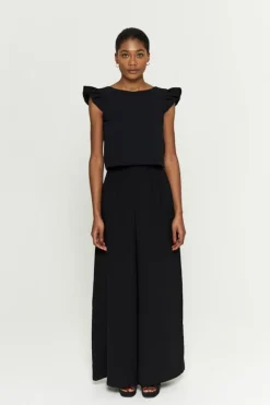 Cheap Maison Guillemette PANTALON GUSTAVE NOIR - LES EMBLEMATIQUES