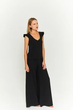 Cheap Maison Guillemette PANTALON GUSTAVE NOIR - LES EMBLEMATIQUES