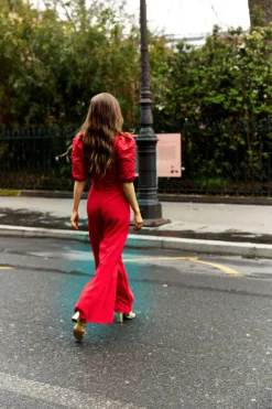 Cheap Maison Guillemette PANTALON GUSTAVE ROUGE