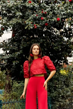 Cheap Maison Guillemette PANTALON GUSTAVE ROUGE