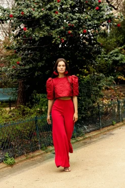 Cheap Maison Guillemette PANTALON GUSTAVE ROUGE