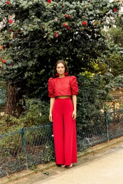 Cheap Maison Guillemette PANTALON GUSTAVE ROUGE