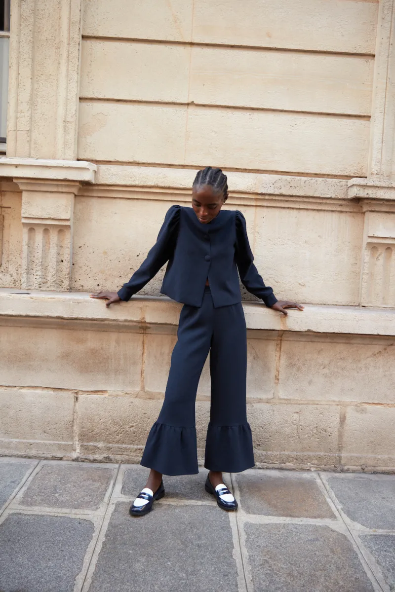 Clearance Maison Guillemette PANTALON LEONIE MARINE