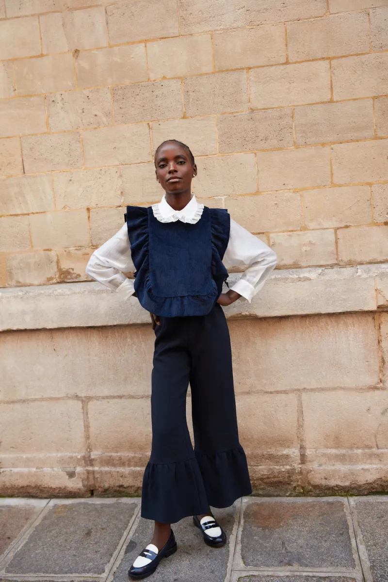 Clearance Maison Guillemette PANTALON LEONIE MARINE