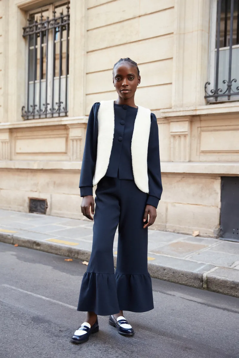 Clearance Maison Guillemette PANTALON LEONIE MARINE