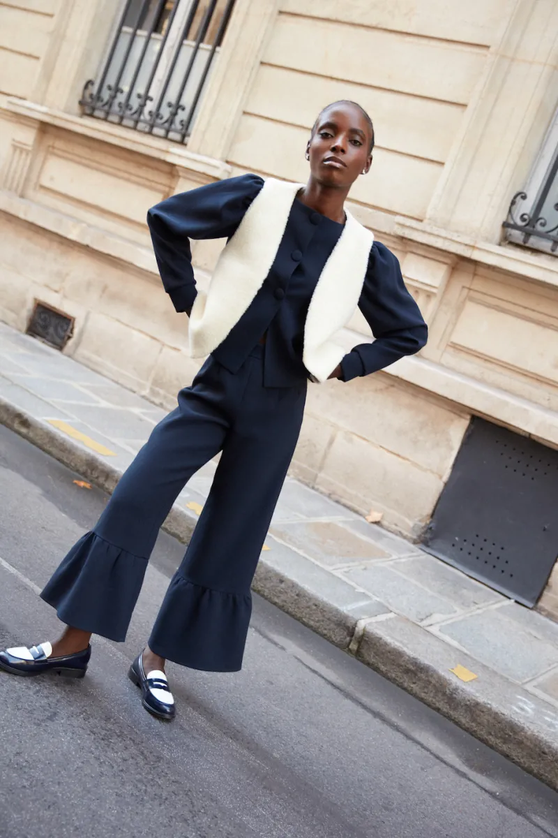 Clearance Maison Guillemette PANTALON LEONIE MARINE