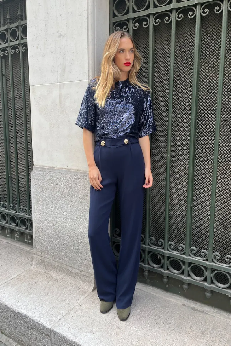 Clearance Maison Guillemette PANTALON PAULA MARINE