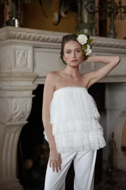 Outlet Maison Guillemette PANTALON TOSCANE - COLLECTION BLANCHE