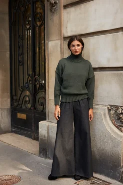 Fashion Maison Guillemette PANTALON XL DENIM NOIR