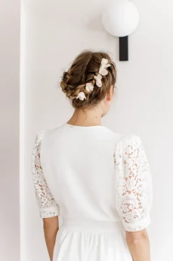 Sale Maison Guillemette PICS A CHEVEUX GRACE ROSE PALE - COLLECTION BLANCHE