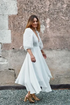 Cheap Maison Guillemette ROBE ANITA - COLLECTION BLANCHE