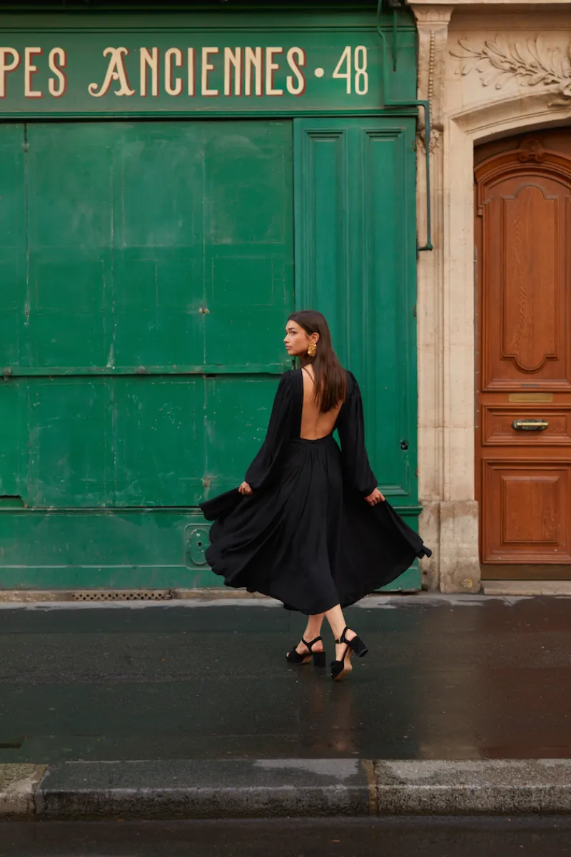 Best Maison Guillemette ROBE GEORGES NOIRE - LES EMBLEMATIQUES