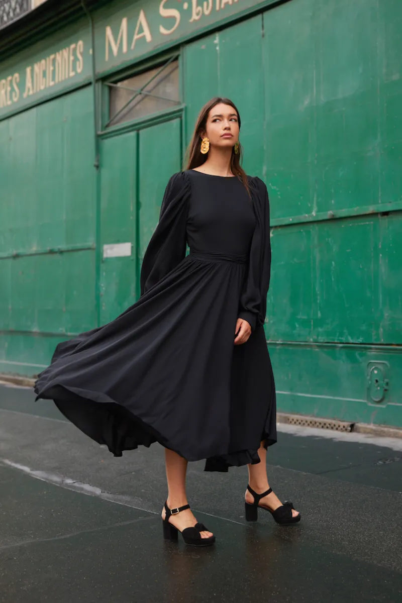 Best Maison Guillemette ROBE GEORGES NOIRE - LES EMBLEMATIQUES