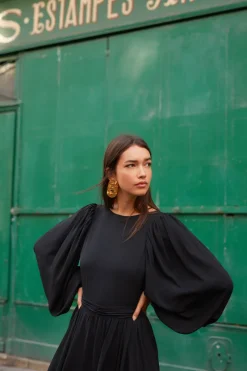 Best Maison Guillemette ROBE GEORGES NOIRE - LES EMBLEMATIQUES