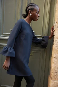 Online Maison Guillemette ROBE LEONIE MARINE - existe dans deux longueurs