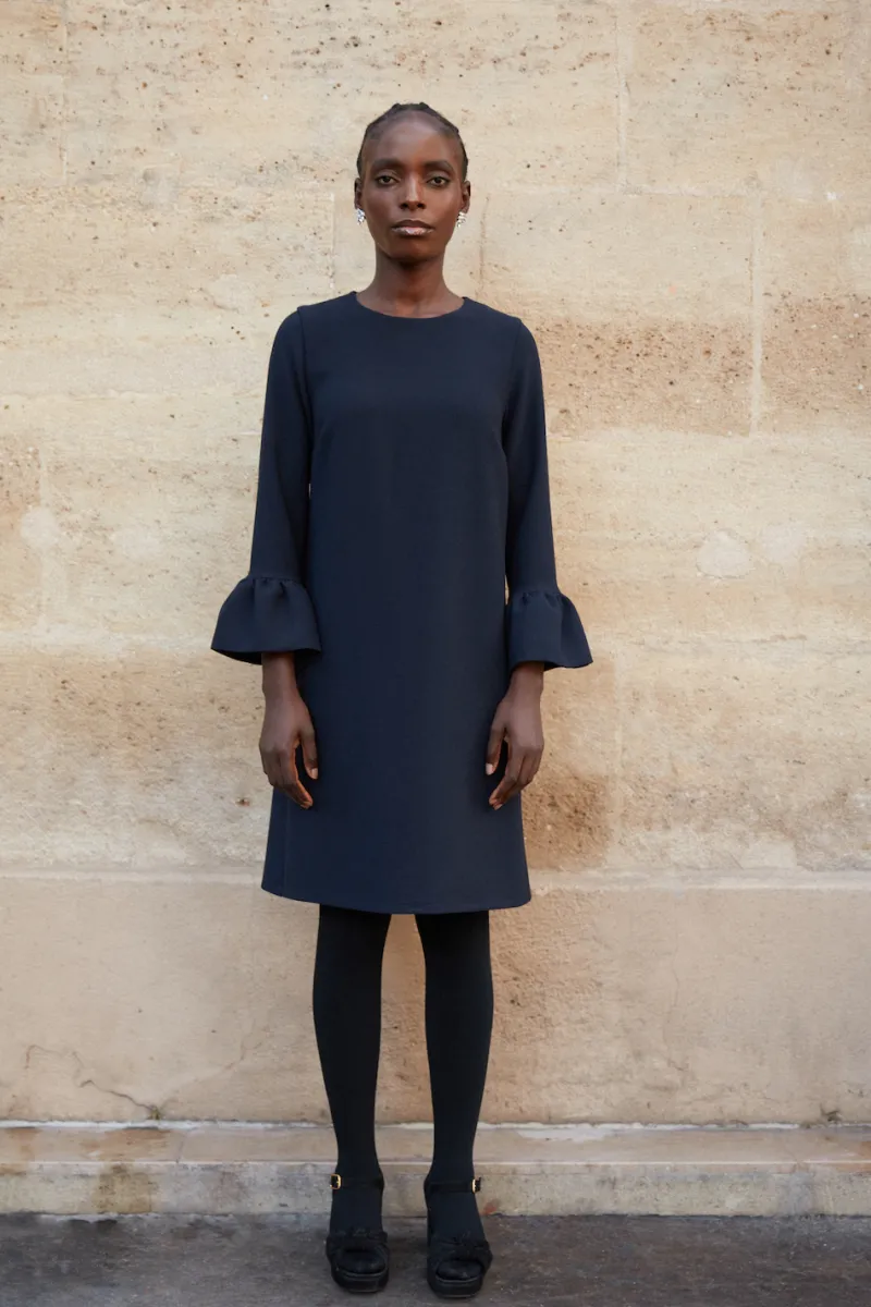 Online Maison Guillemette ROBE LEONIE MARINE - existe dans deux longueurs