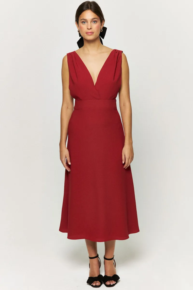 Shop Maison Guillemette ROBE LISANDRE ROUILLE SOLAIRE