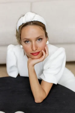 Flash Sale Maison Guillemette SERRE TETE AMORE - COLLECTION BLANCHE