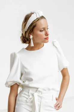 Flash Sale Maison Guillemette SERRE TETE AMORE - COLLECTION BLANCHE