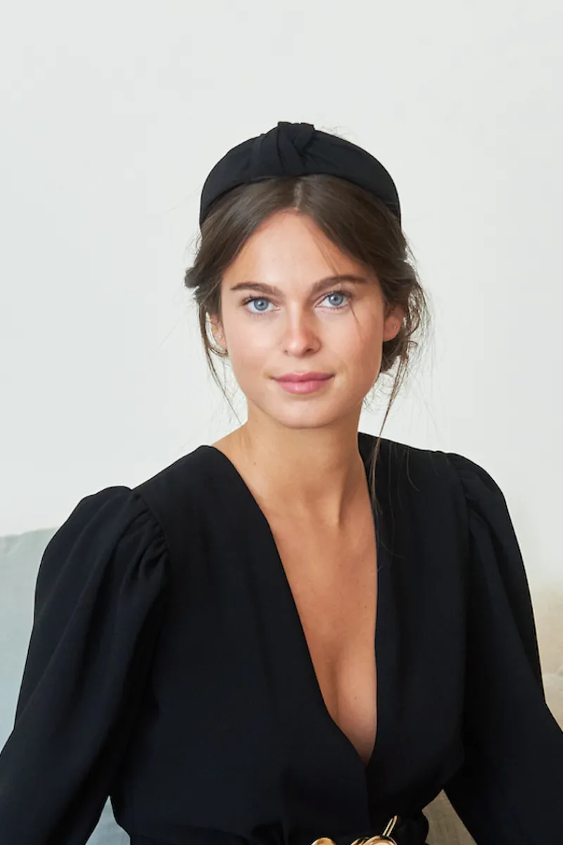 Fashion Maison Guillemette SERRE TETE AMORE NOIR - LES EMBLEMATIQUES