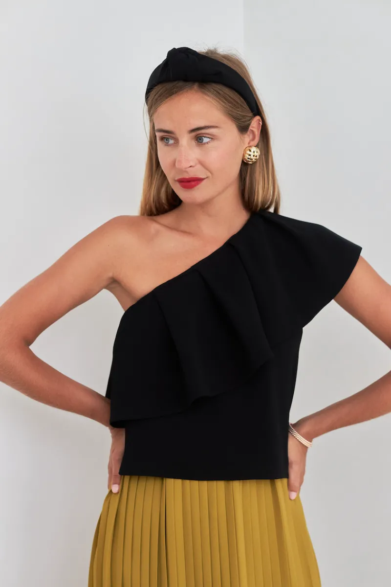 Fashion Maison Guillemette SERRE TETE AMORE NOIR - LES EMBLEMATIQUES