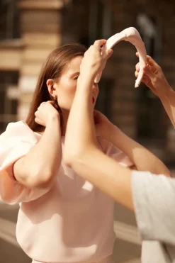 Store Maison Guillemette SERRE TETE AMORE ROSE PALE