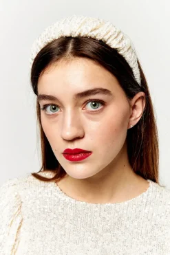 Discount Maison Guillemette SERRE TETE SWING IVOIRE - COLLECTION BLANCHE