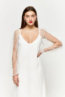 Fashion Maison Guillemette SUR-ROBE PLUIE DE PAILLETTES - COLLECTION BLANCHE