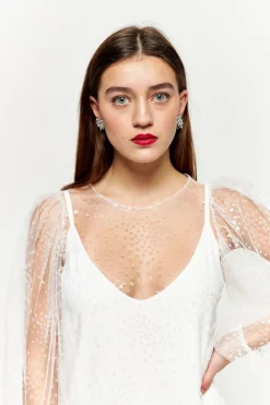 Fashion Maison Guillemette SUR-ROBE PLUIE DE PAILLETTES - COLLECTION BLANCHE