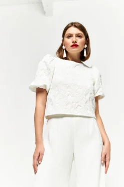 Discount Maison Guillemette TOP JANINA - COLLECTION BLANCHE