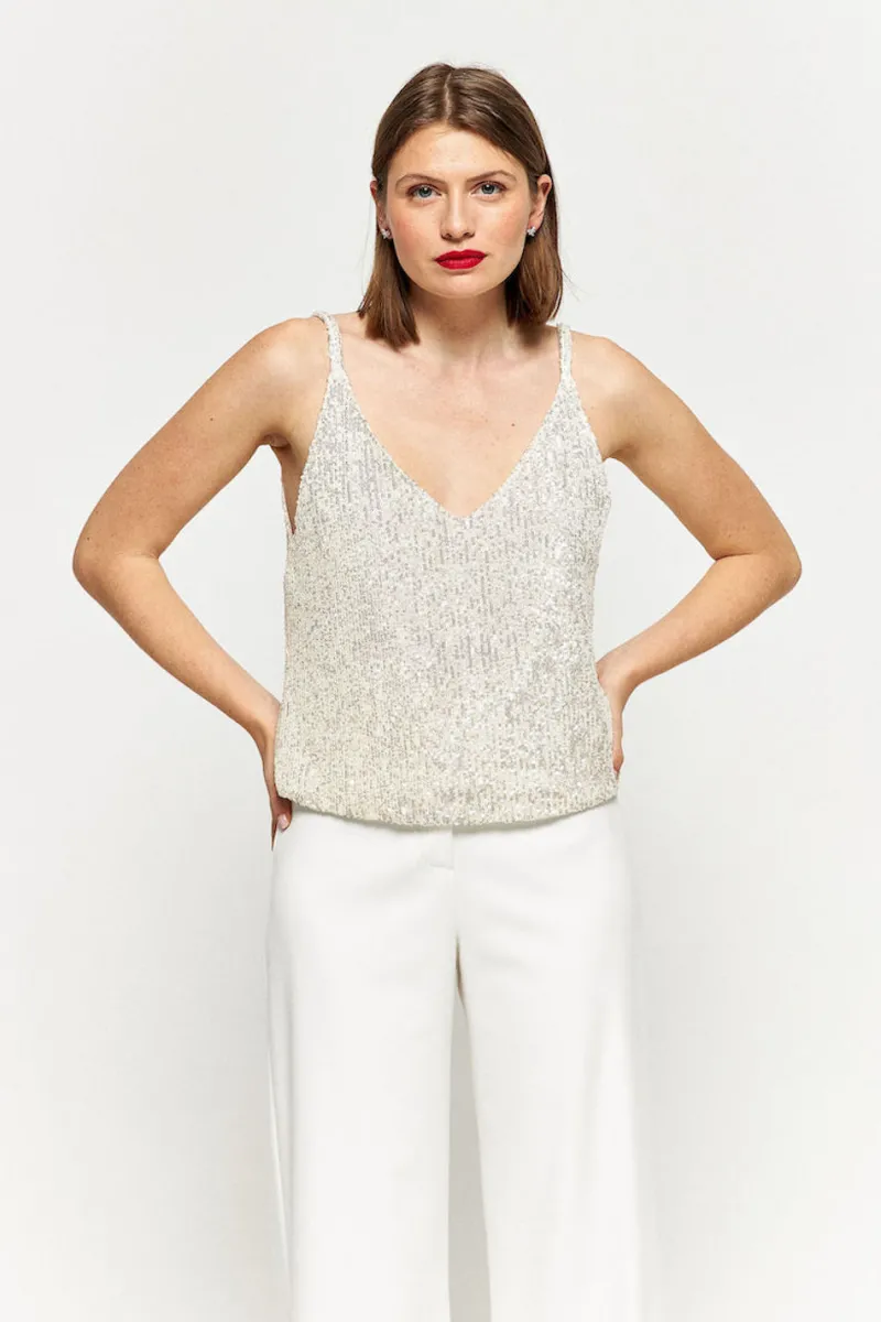 Discount Maison Guillemette TOP PETRA - COLLECTION BLANCHE