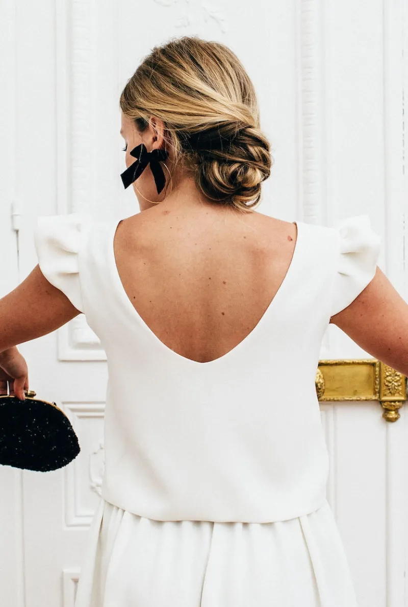 Shop Maison Guillemette TOP ROMA - COLLECTION BLANCHE