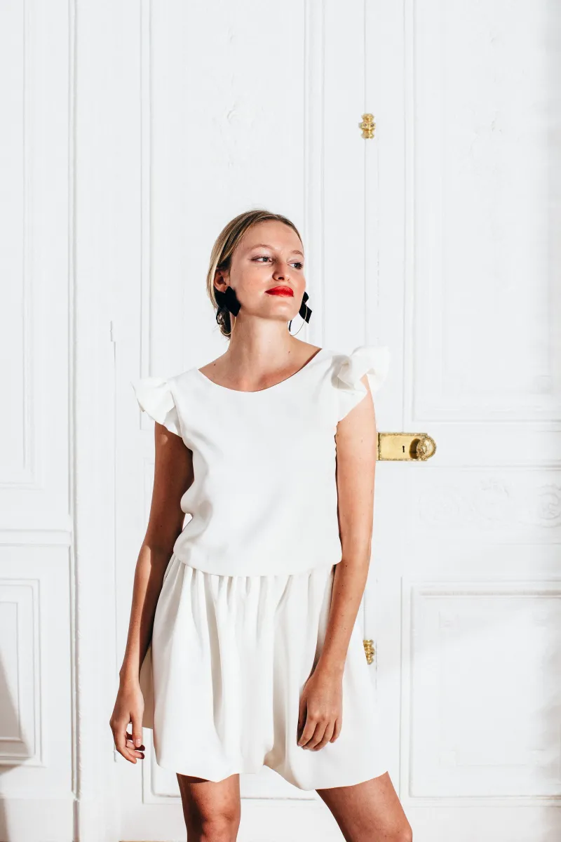 Shop Maison Guillemette TOP ROMA - COLLECTION BLANCHE