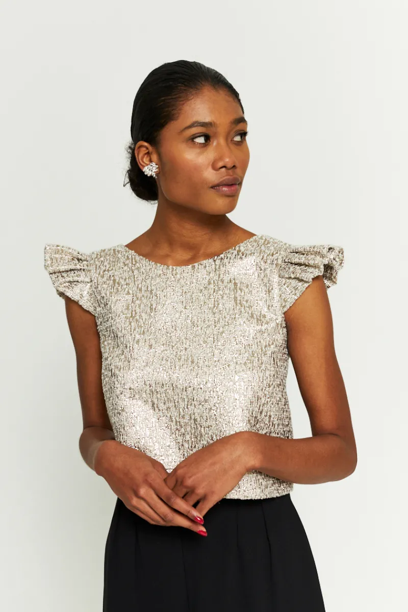 Hot Maison Guillemette TOP ROMA TWEED DORE - LES EMBLEMATIQUES