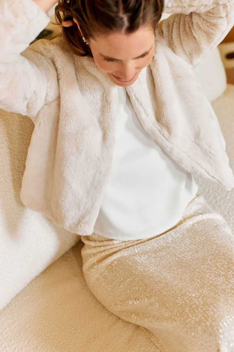 Clearance Maison Guillemette VESTE FIONA BEIGE SABLE