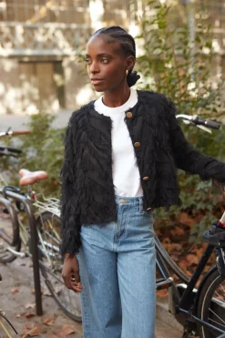 Fashion Maison Guillemette VESTE GILET GREG NOIR