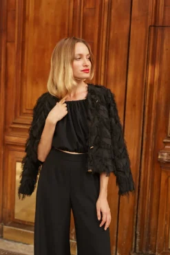 Fashion Maison Guillemette VESTE GILET GREG NOIR