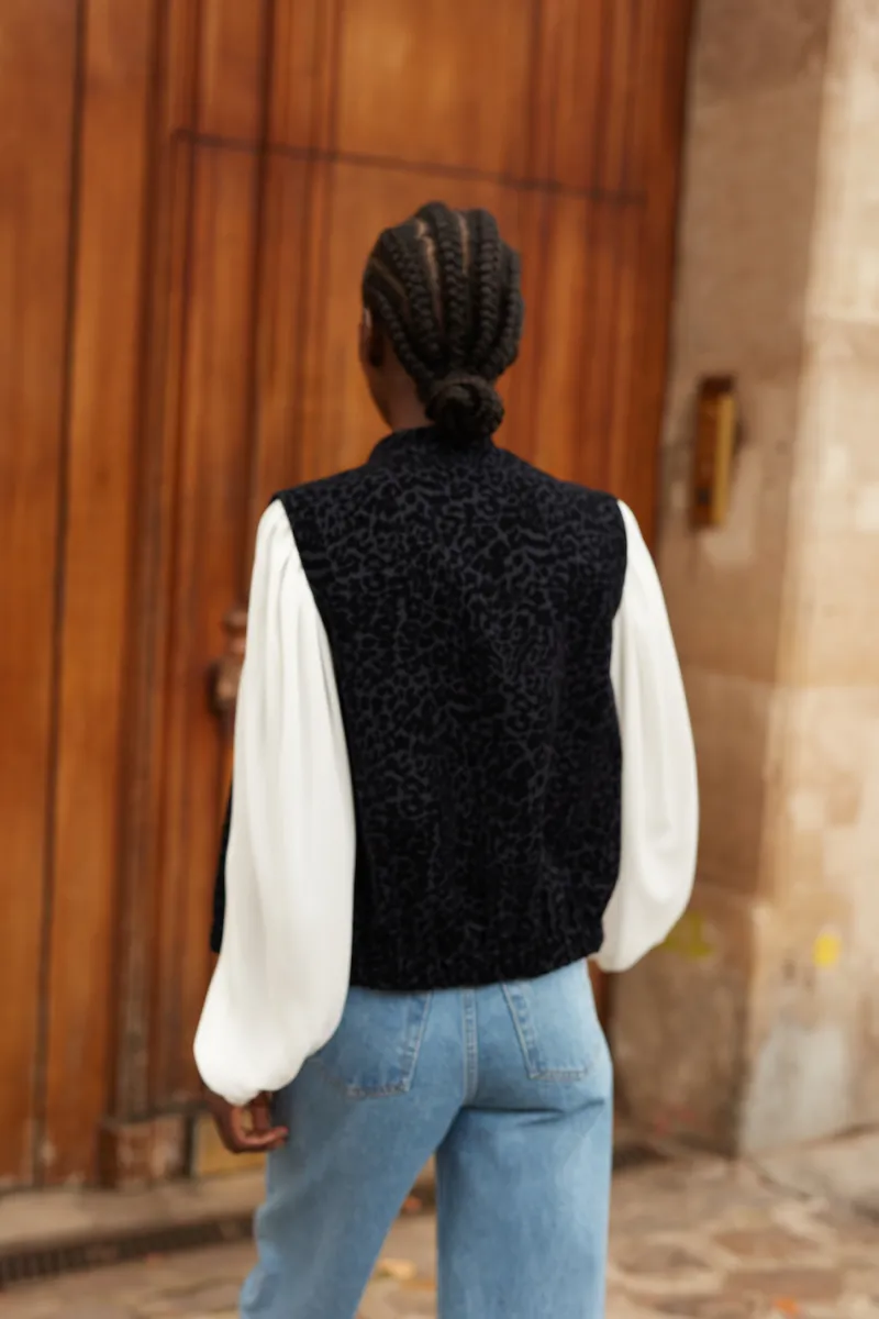 Best Maison Guillemette VESTE SANS MANCHES PANTHERE