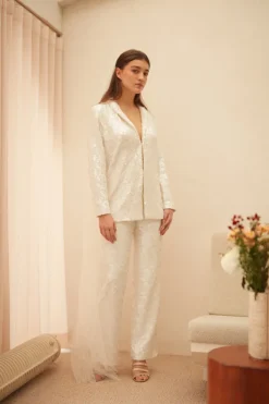 Flash Sale Maison Guillemette VESTE SMOKING SANTIAGO - COLLECTION BLANCHE