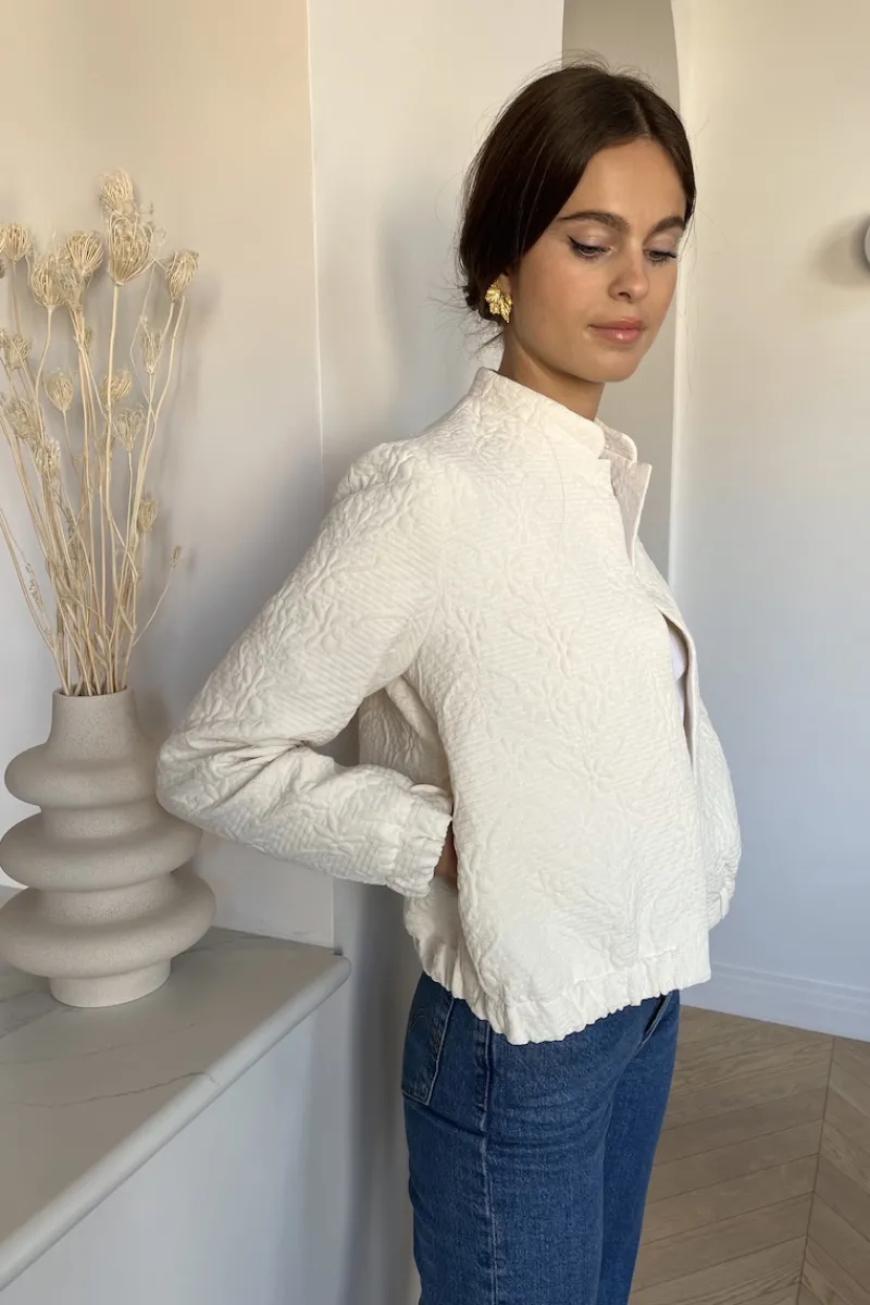 Clearance Maison Guillemette VESTE SOLINE IVOIRE